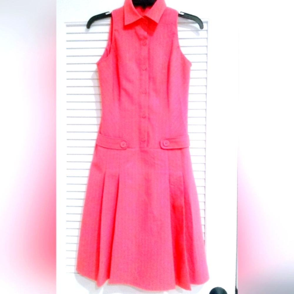 Vintage 1960's Sixties Style Women Pink Dress Size-Small
